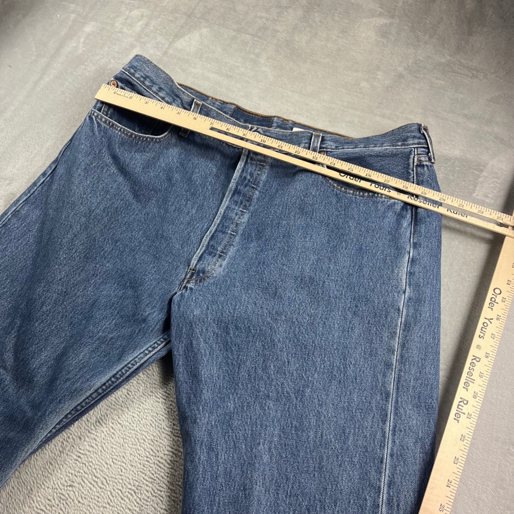Levis 501 Jeans Mens 40x30 Blue Denim Straight Leg Button Fly Vintage 2002 Y2K - Picture 7 of 14